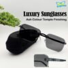 1 st Cartier Rimless Sunglasses UV400 Curved PC Lens | Black Temple S-Texture Metal Frame (YT1004)
