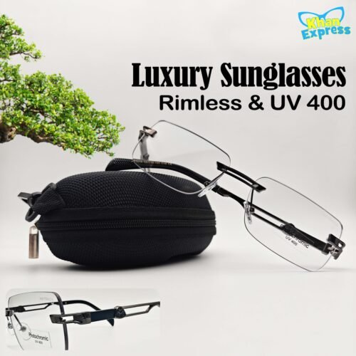 Maybach Coffee Metal Frame Sunglasses UV400 Photo Sun Lens | Full Coffee Frame White Lens