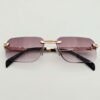 Maybach Rimless Sunglasses UV400 Photo Sun Lens | Golden Temple Brown Lens (YT1016)