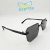 2 nd Cartier Rimless Sunglasses UV400 PC Cut Lens | Dark Coffee Temple Black Lens (YT1004)