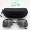 3 rd Cartier Premium Metal Sunglasses UV400 | Silver Frame Black Lens Lightweight Travel Edition