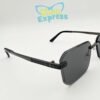 3 rd Cartier Rimless Sunglasses UV400 PC Cut Lens | Dark Coffee Temple Black Lens (YT1004)