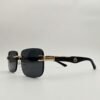 Maybach Rimless Wooden Temple Sunglasses UV400 | Black Lens Luxury Frame (YT1029)