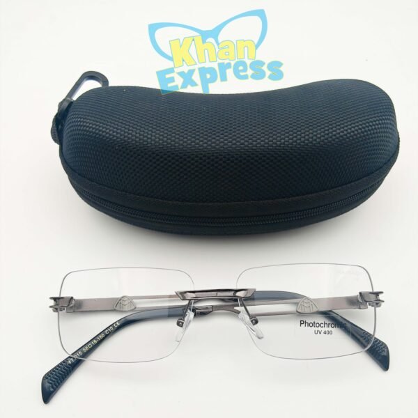 4 th Maybach Coffee Metal Frame Sunglasses UV400 Photo Sun Lens | Full Coffee Frame White Lens